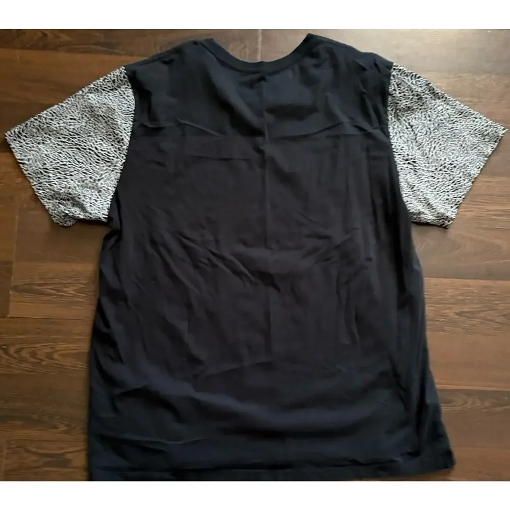 Rare Air Jordan Black T-Shirt Red Text Silver Elephant Print Jumpman Logo Sz 3xL